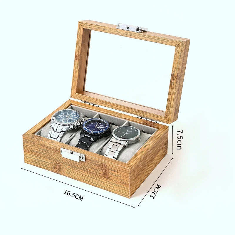 Boite à Montre Classique en Bambou