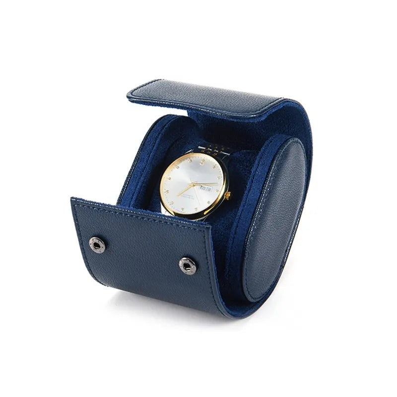 Étui à montre pour homme - Cuir bleu