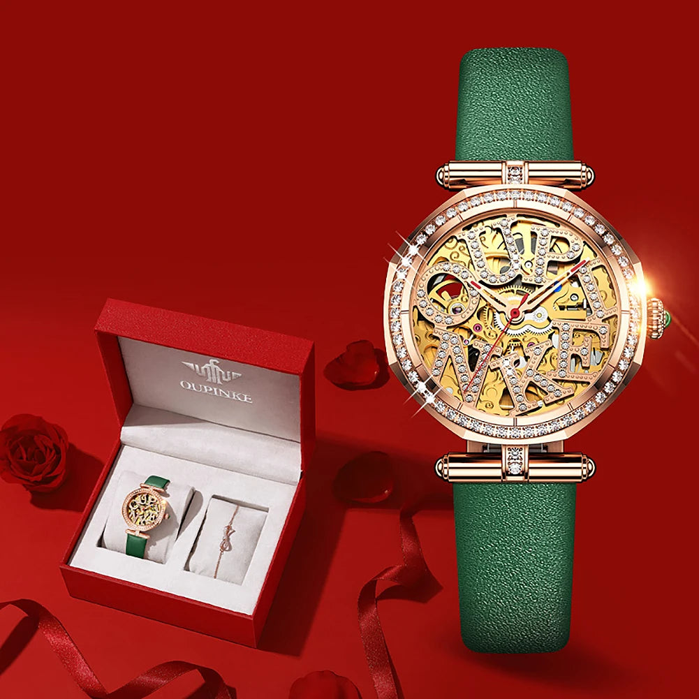 Montre Automatique Squelette Femme