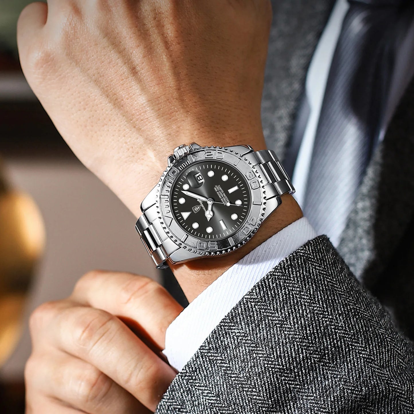 Montre à quartz de luxe Style plongeur