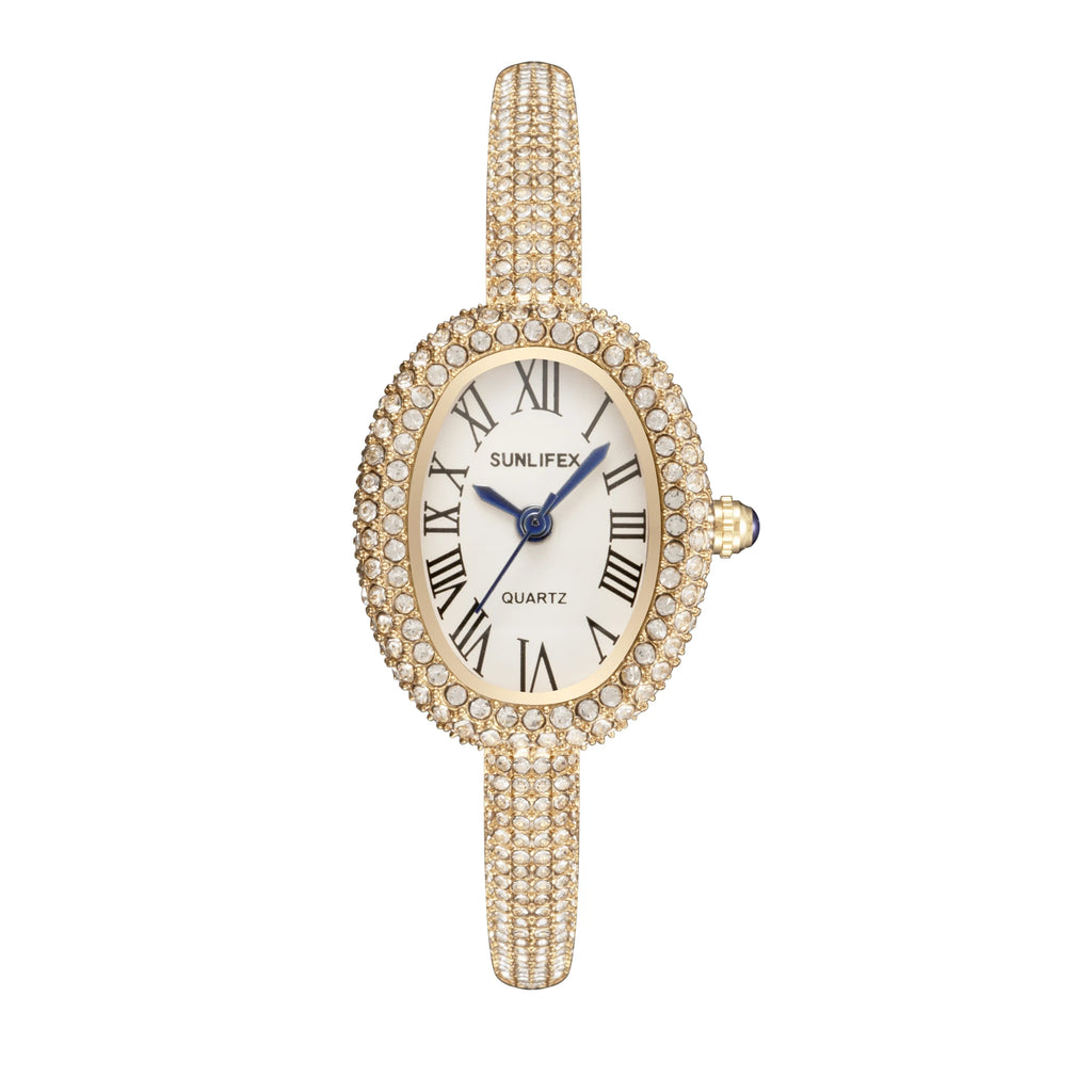Montre Vintage Femme Ovale Sertie