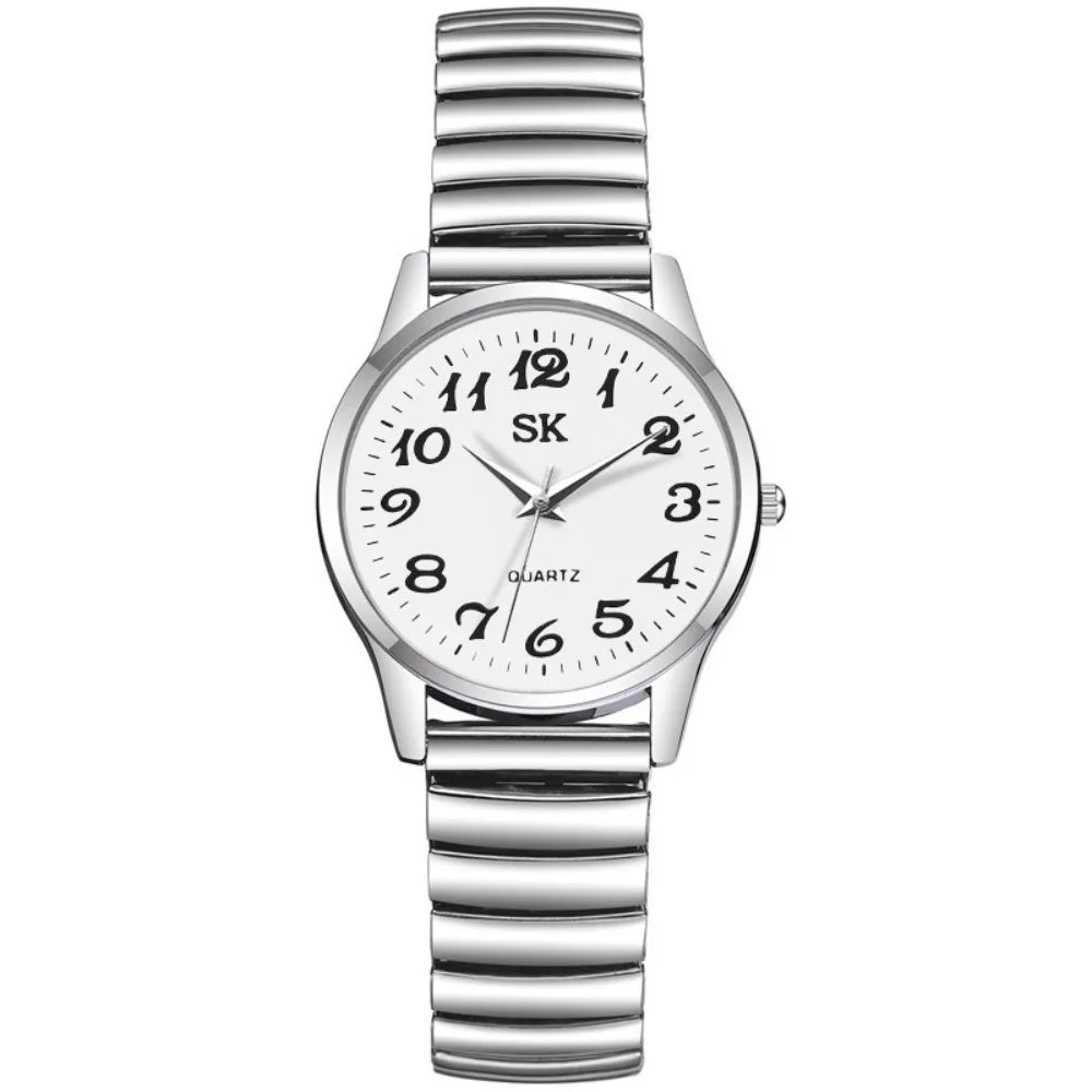 Montre Bracelet Élastique Chiffres Arabes