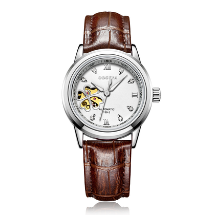 Montre mécanique femme Cuir