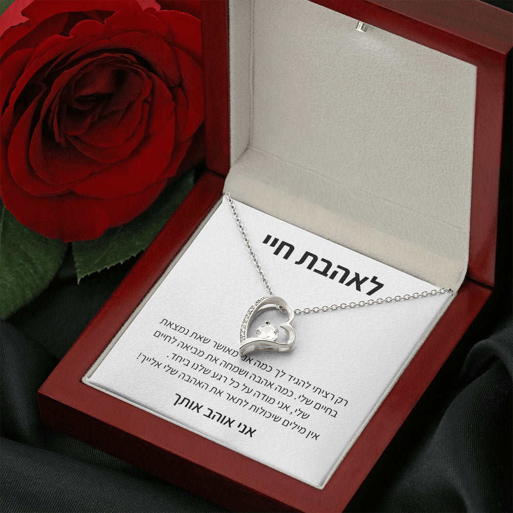 Collier Pendentif Cœur en Coffret Cadeau Message Personnalisé
