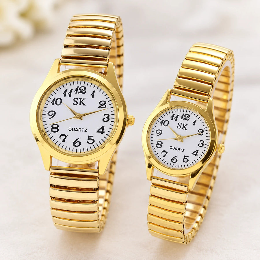 Montre Bracelet Élastique Chiffres Arabes Cadran Blanc - Détail matière