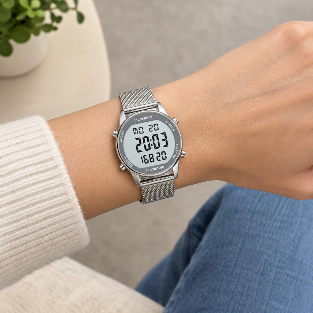 Montre Digitale Femme avec Podomètre et Bracelet Maille - Utilisation du produit - classique