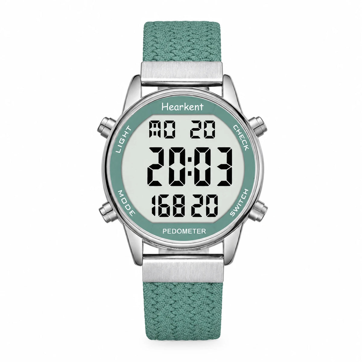 Montre Digitale Femme Sport avec Podomètre Rose - Vert