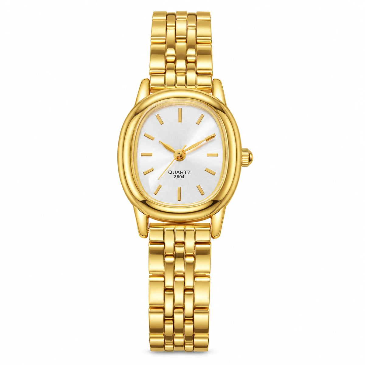 Montre Femme Bracelet Doré Cadran Ovale Minimaliste - Gold Without Box