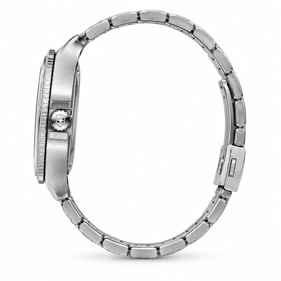 Montre Femme Chiffres Romains Argentée avec Calendrier - Photo côté