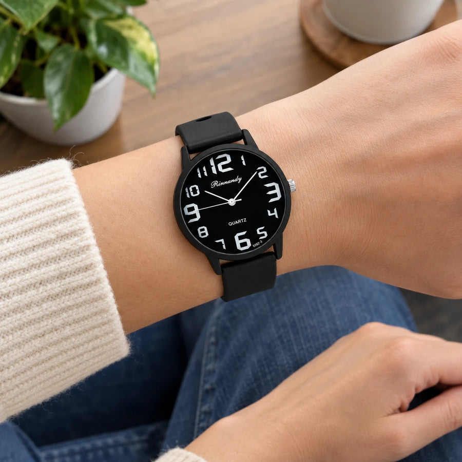 Montre Quartz Femme Cadran Lisible Bracelet Silicone - Utilisation du produit - classique