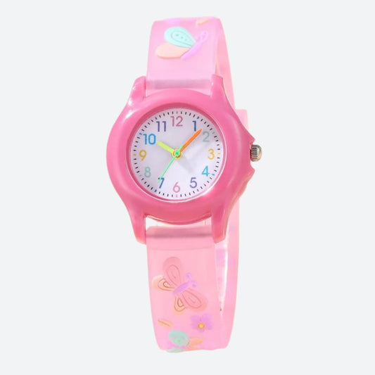 Montre Apprentissage Enfant Fille Bracelet Papillons