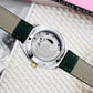 Montre automatique squelette femme bracelet cuir marron