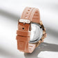 Montre Chronographe Femme Rose Doré Cadran Digital vue de derrière
