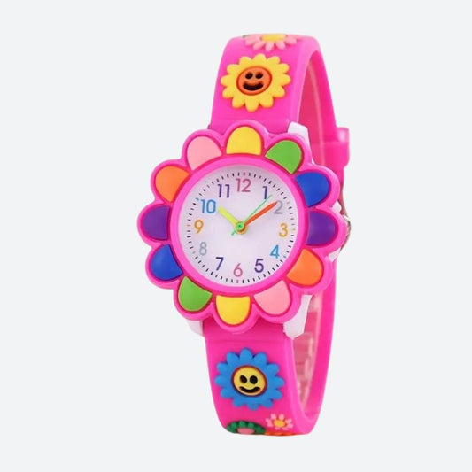 Montre Enfant Fleur Colorée – Apprentissage de l’heure ludique