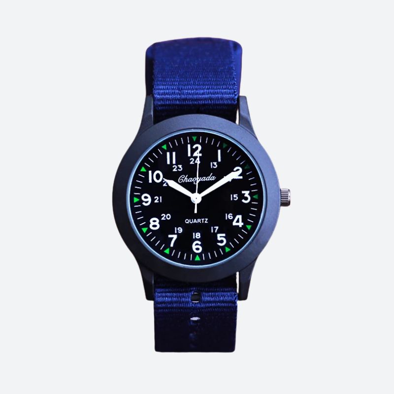 Montre enfant garçon à bracelet nylon – Cadran clair et pratique