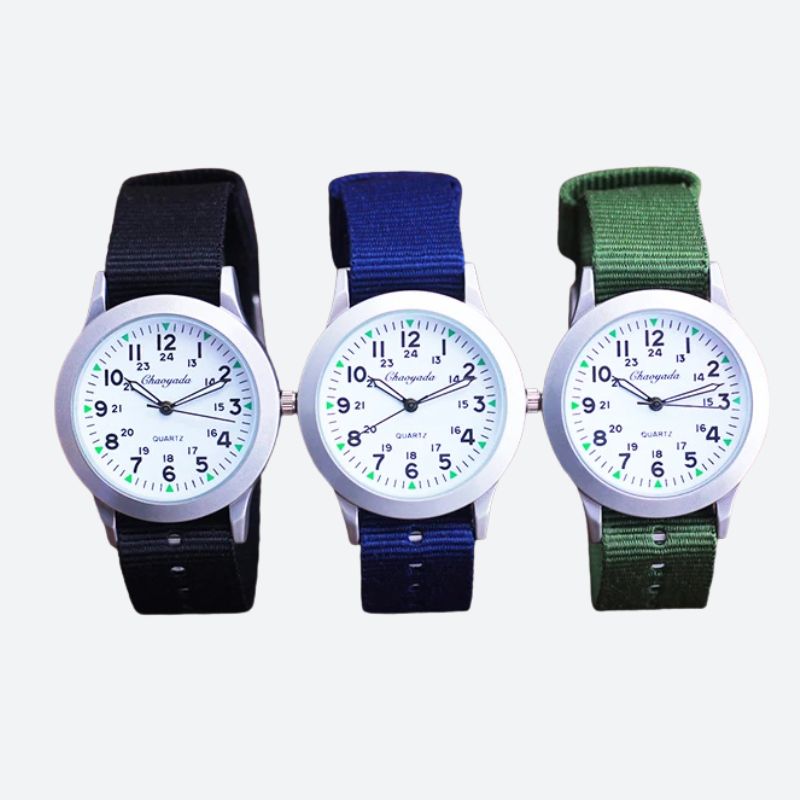 Montre enfant garçon à bracelet nylon – Cadran clair et pratique