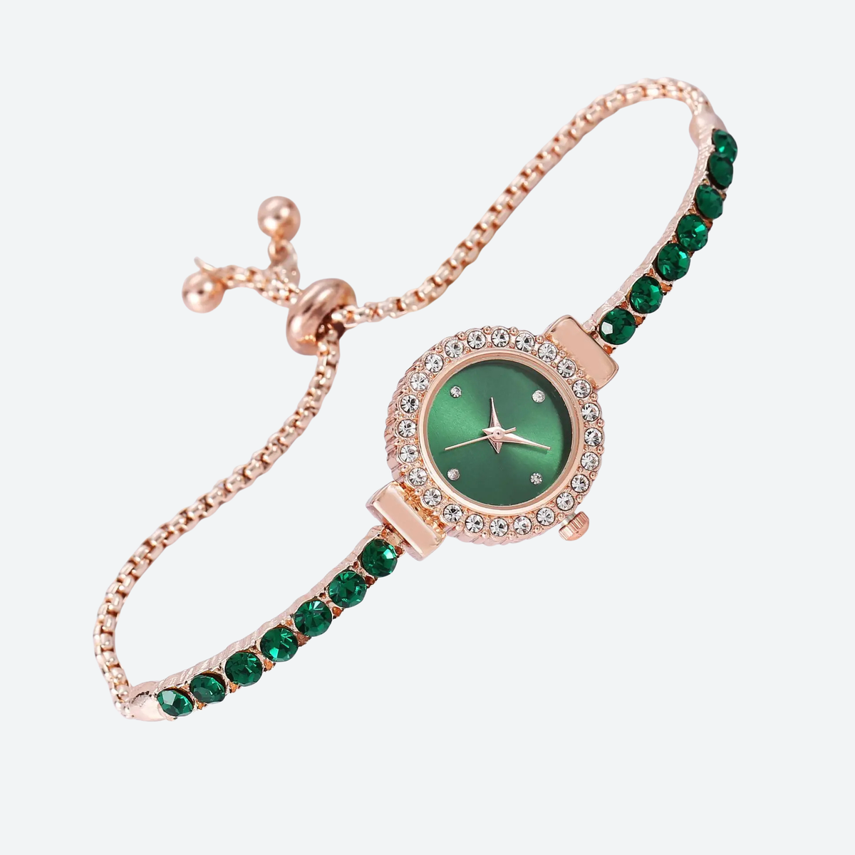 Montre Luxe Quartz Femme Bracelet Pierres Style Précieux