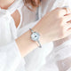 Montre Luxe Quartz Femme Jonc Torsadé Acier Style Vintage