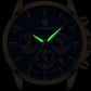 Montre Homme Chronographe Quartz, Bracelet Acier Inoxydable