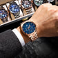 Montre Homme Chronographe Quartz, Bracelet Acier Inoxydable